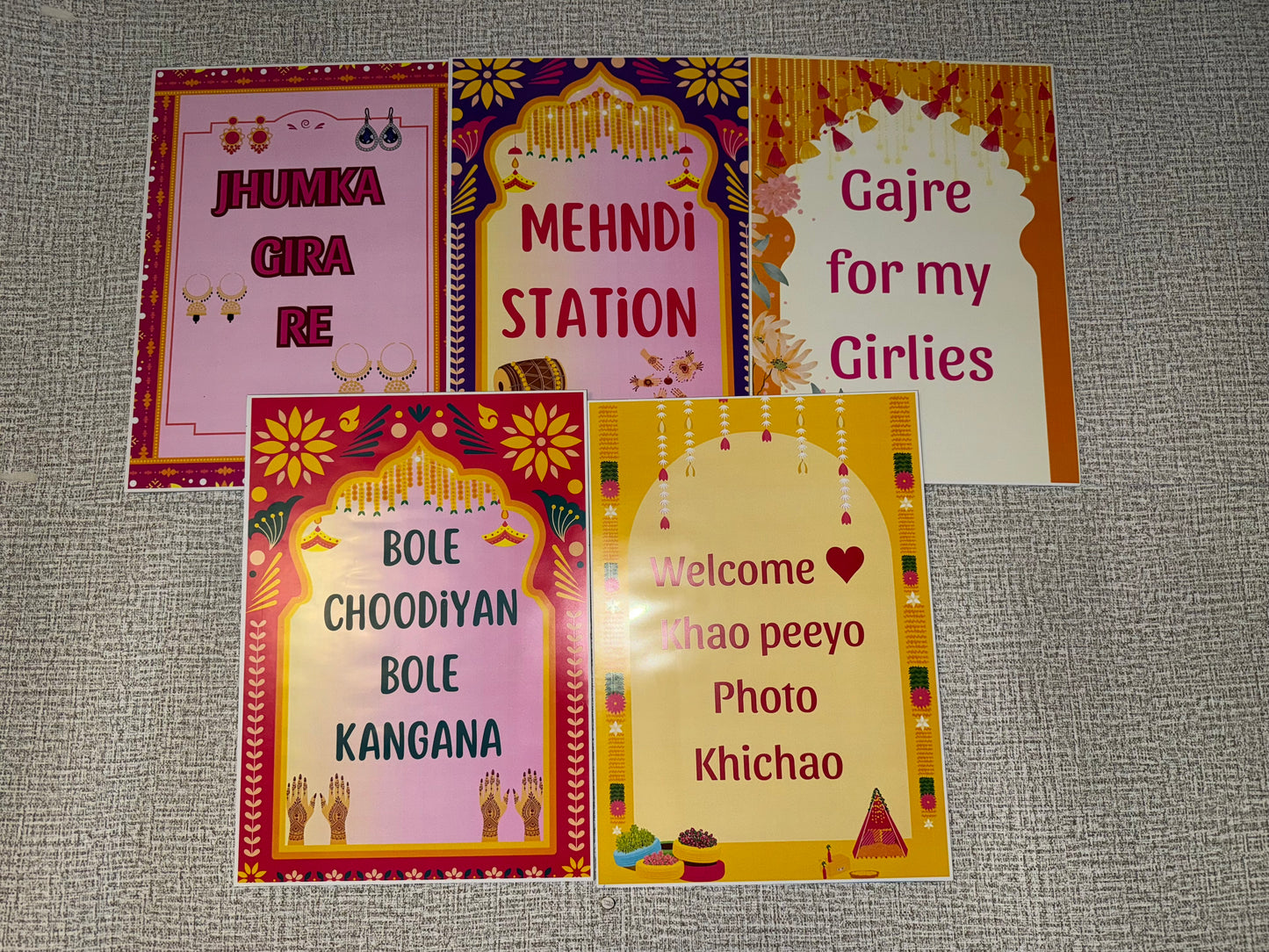 Mehndi Display Boards Set of 5