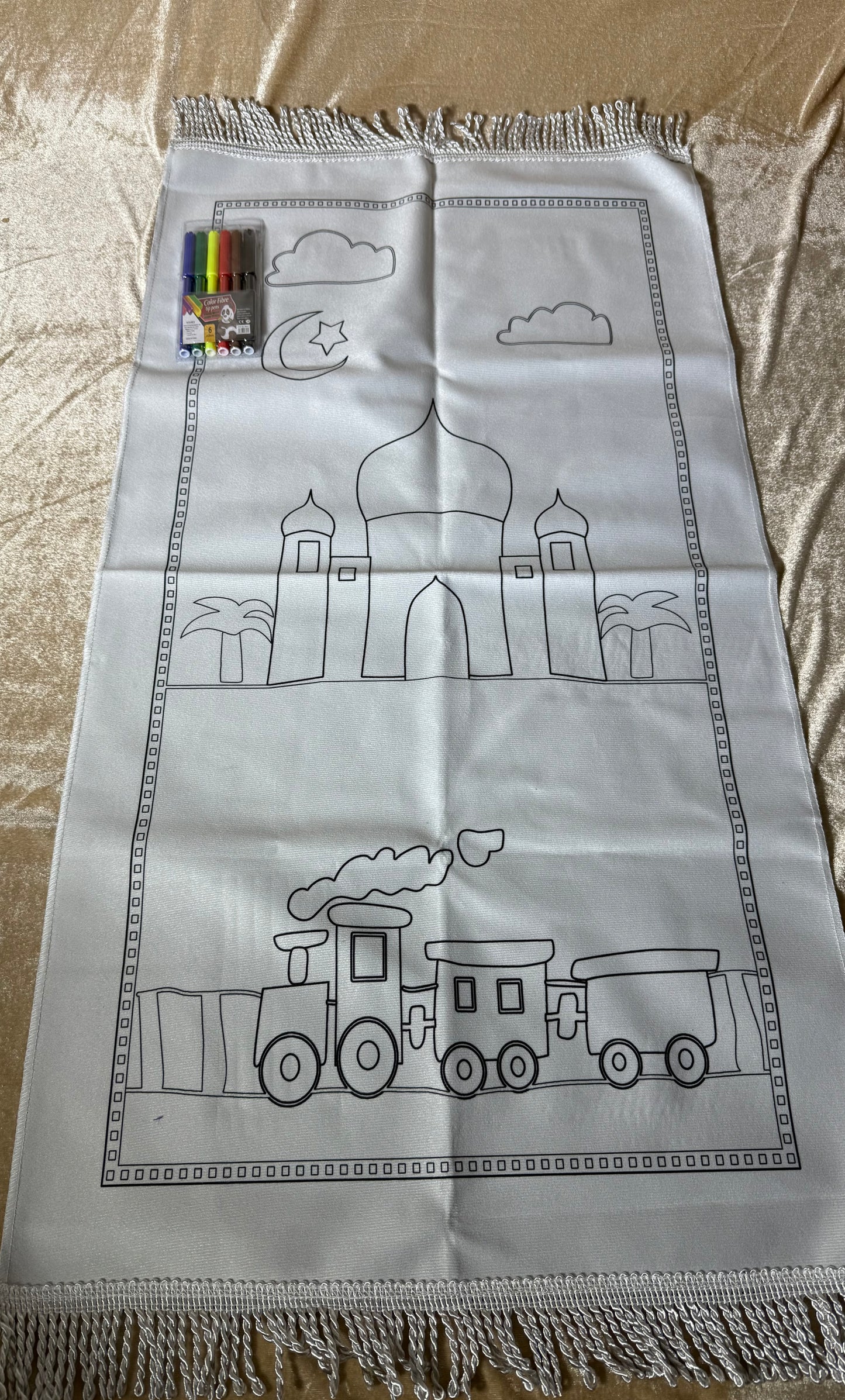 Ramadan Kids Coloring Prayer Mat ๐