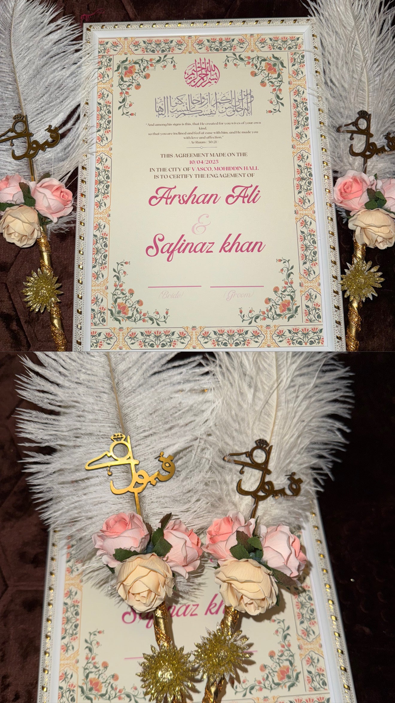 Peach Nikkah Set