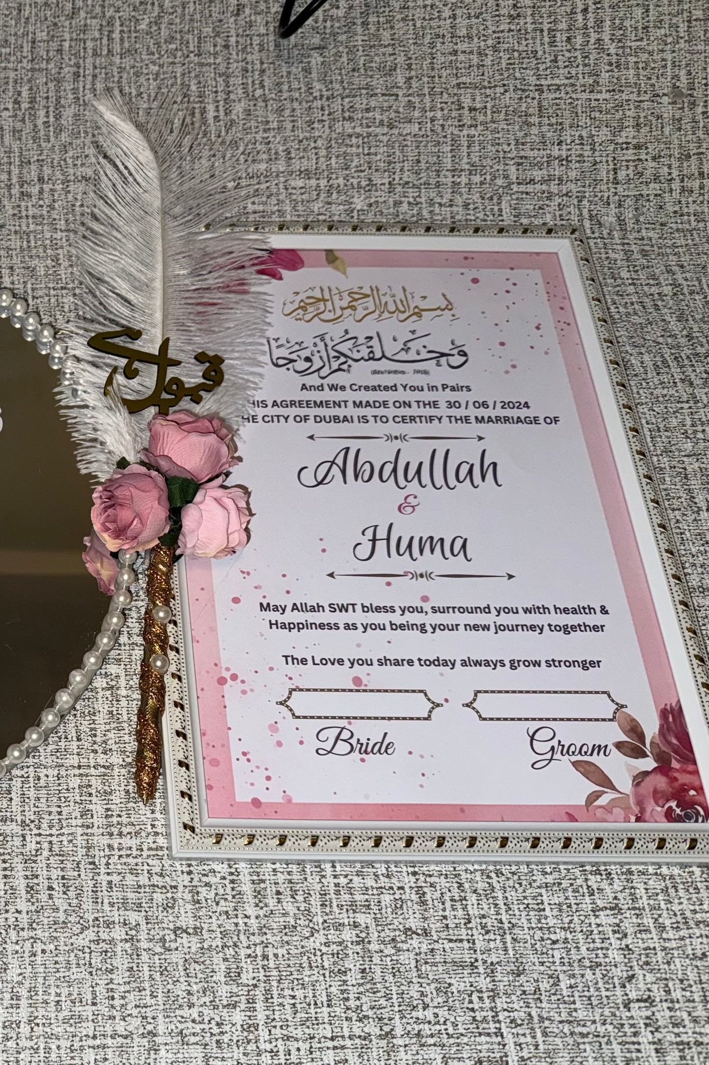 Noor Nikkah Set ( Pink )