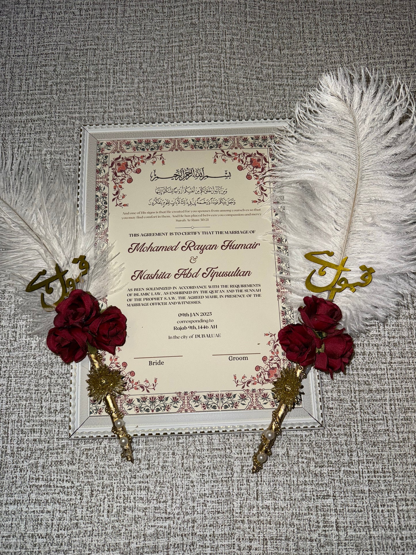 Red Nikkah set