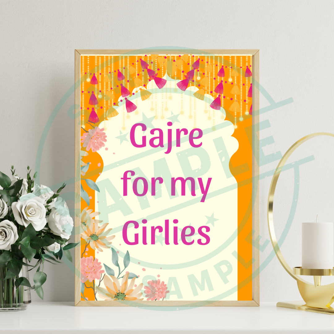 Gajre for My Girlies- Mehndi Sign – Editable Template