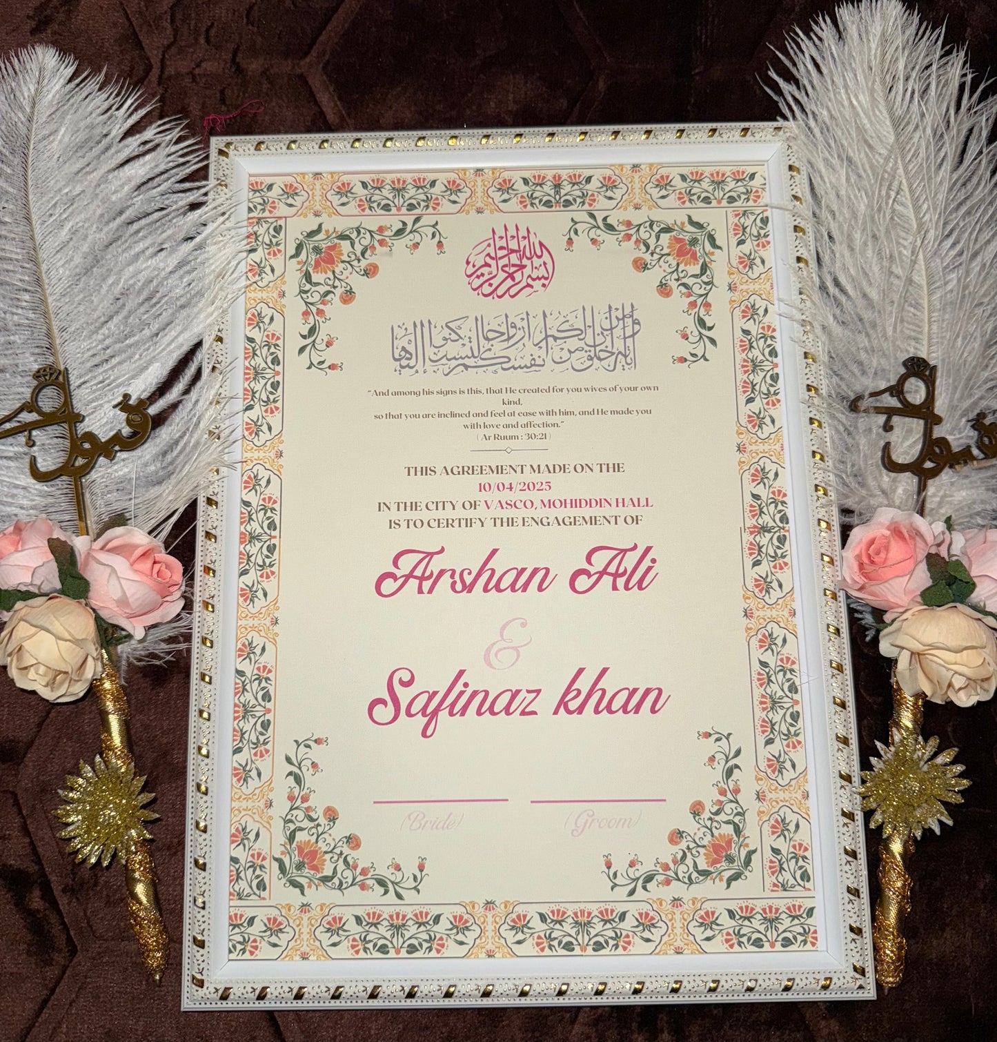 Peach Nikkah Set