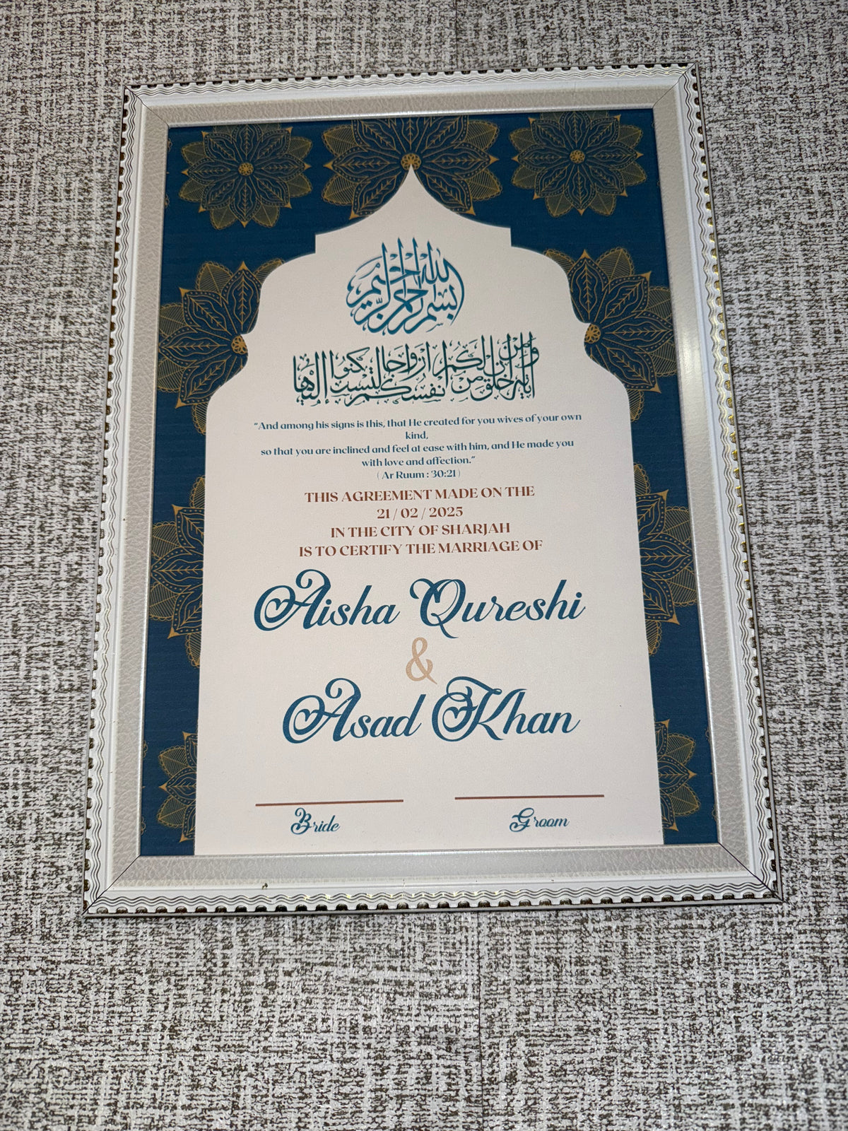 Blue Nikkahnama
