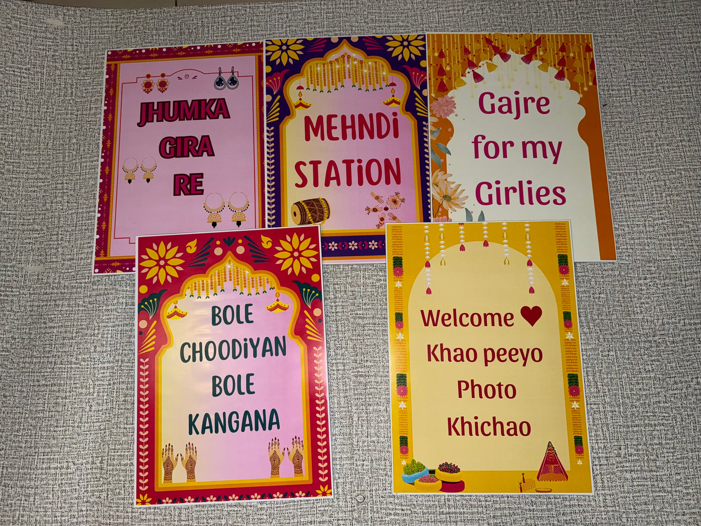 Mehndi Display Boards Set of 5