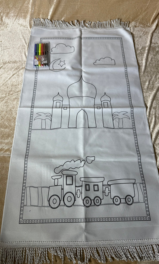 Ramadan Kids Coloring Prayer Mat 🕌