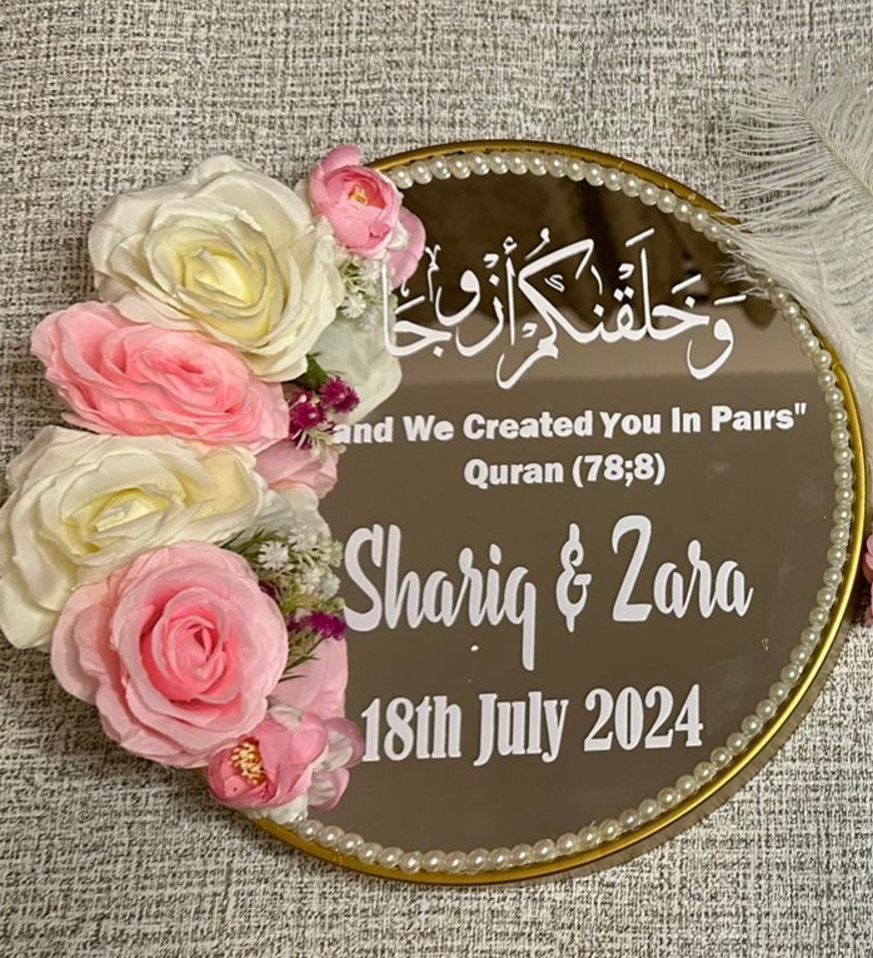 Nikkah Mirror Pink