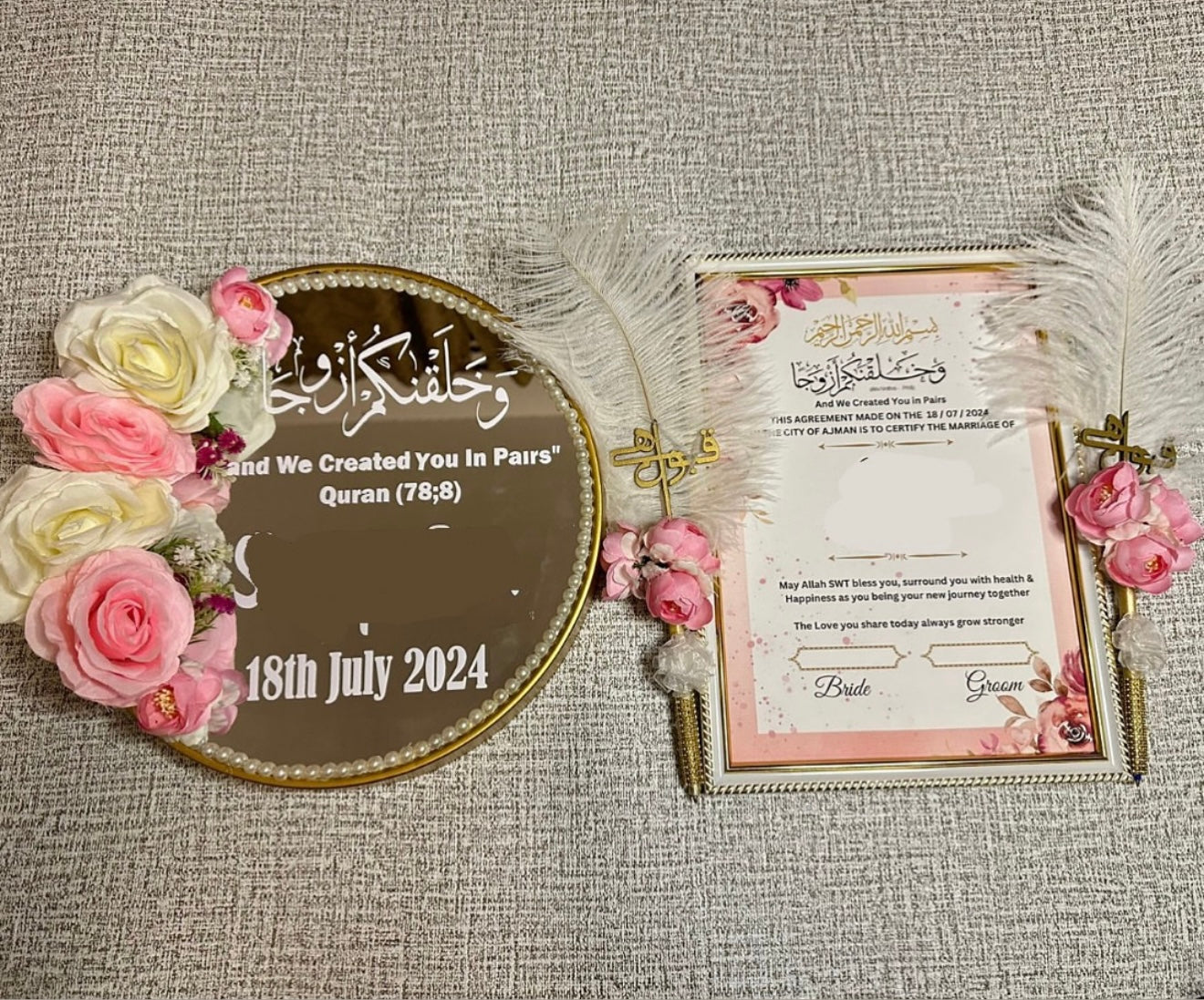 Pink Nikkah set