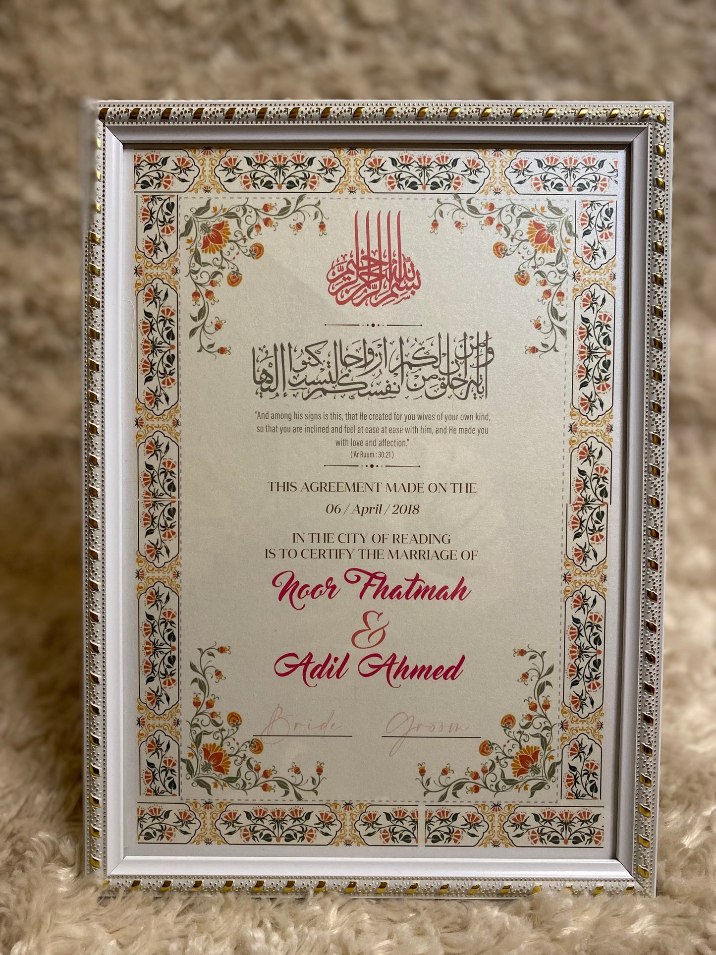 Floral Nikkahnama