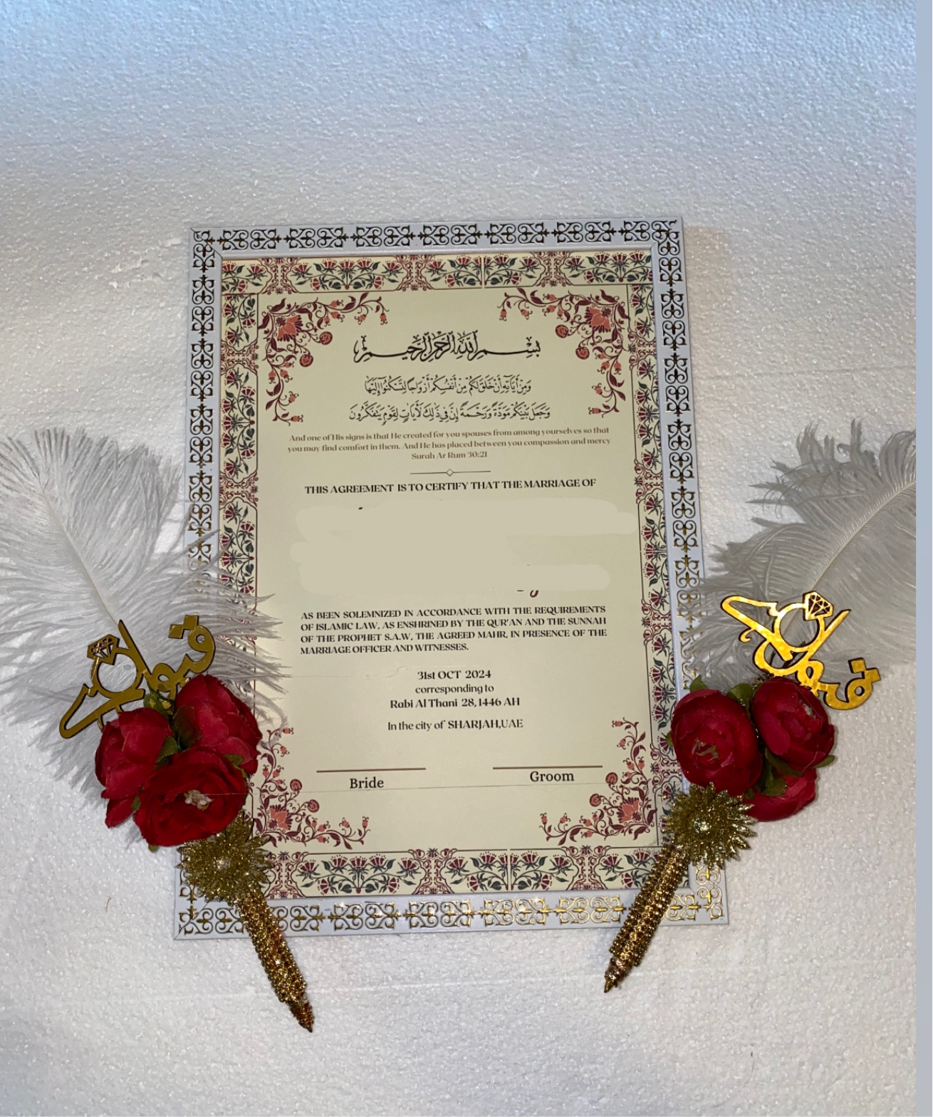 Red Nikkah set