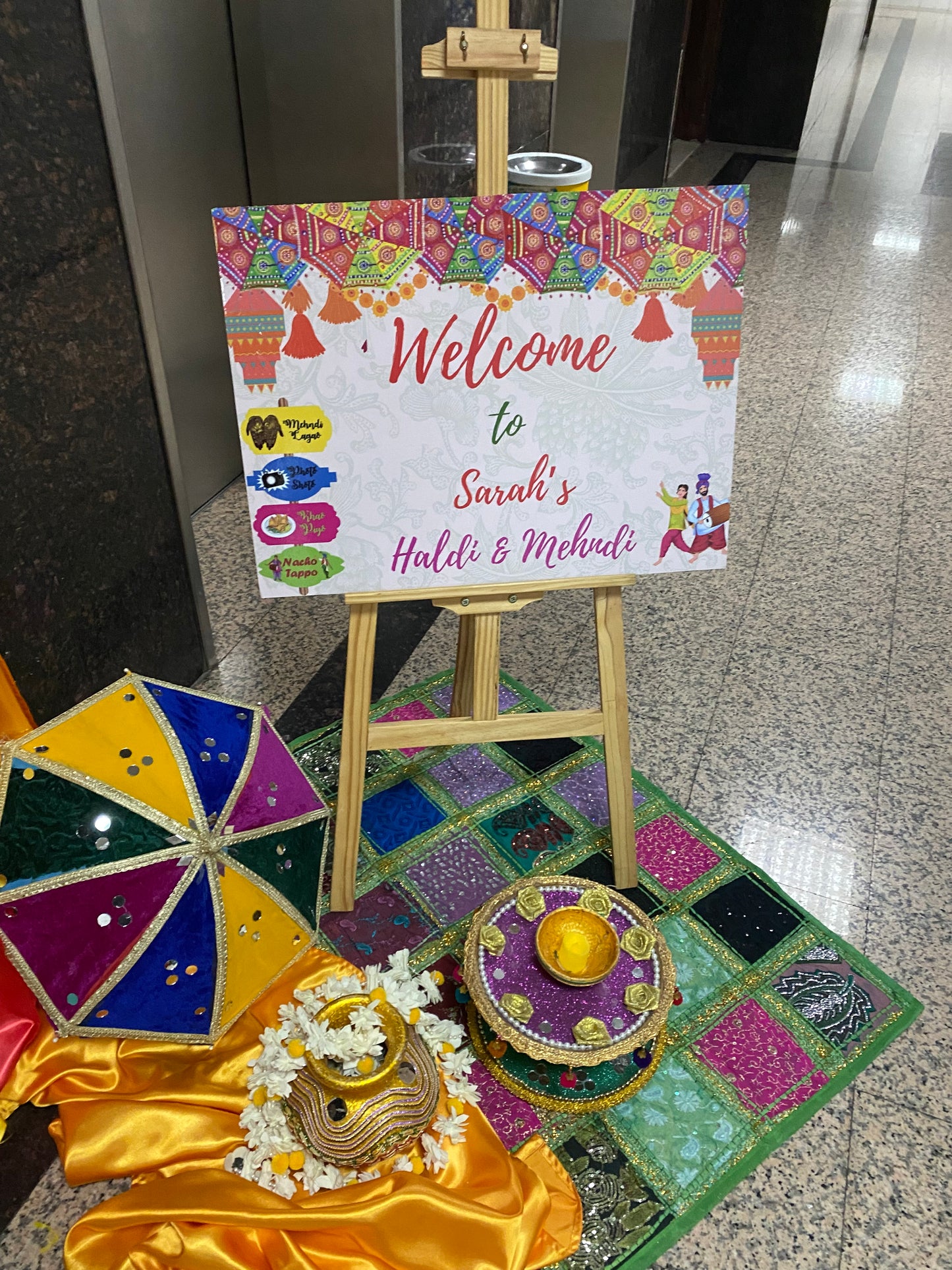 Haldi Mehndi Welcome Board