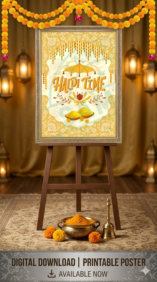LAST-MINUTE HALDI NIGHT SIGN – INSTANT DOWNLOAD (PRINT IN MINUTES)